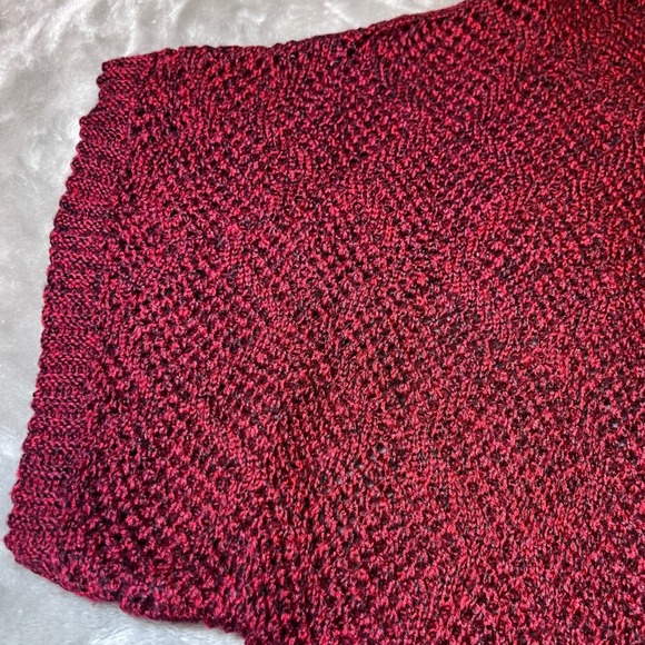 United States Sweaters Knit Diamond Pattern Sweater Womens Large Burgundy Boho - Picture 6 of 9